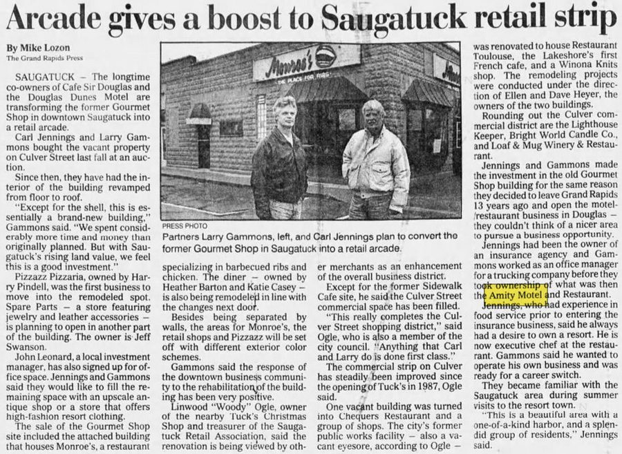 Dunes Resort (Amity Motel) - May 05 1992 Article